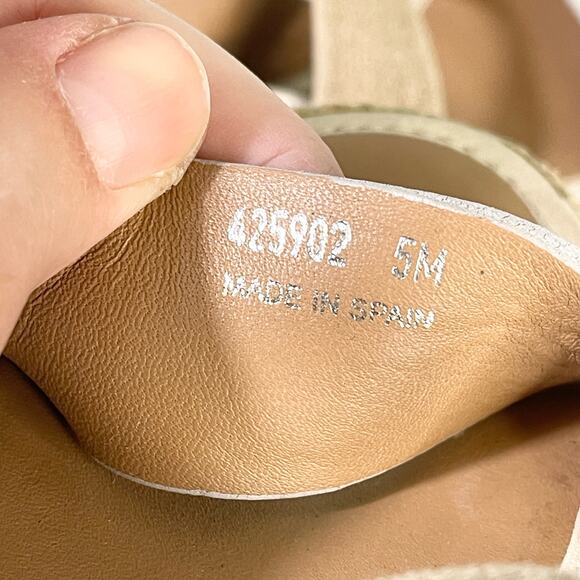 Aquatalia Womens Off White Annalise Alice Espadrille Slingback Sandals Size 5M - Picture 2 of 8